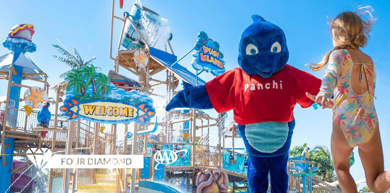  Panchi en el waterpark de Lopesan Costa Bávaro Resort, Spa & Casino en Punta Cana, República Dominicana 